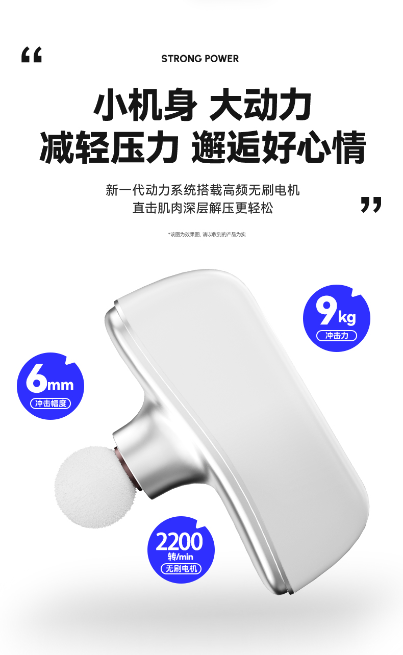 OG-5698盒式mini筋膜枪 | 支持私模开发与品牌定制 | 智能压感调速系统，可贴牌代工