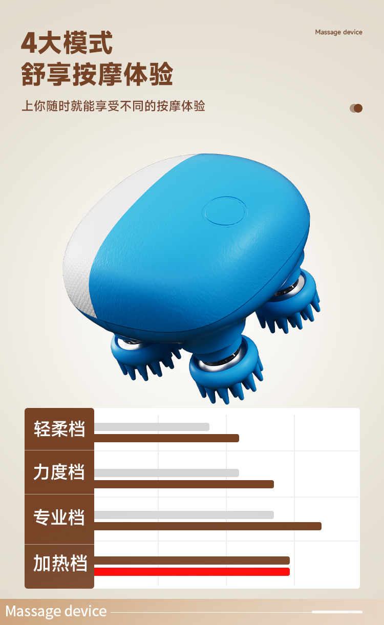OG-03H 头部按摩仪 | 支持私模开发与品牌定制 | 可替换硅胶 / 金属按摩头|3 秒速热热敷功能,可贴牌代工 OG-03H 头部按摩仪 | 支持私模开发与品牌定制 | 可替换硅胶 / 金属按摩头|3 秒速热热敷功能,可贴牌代工