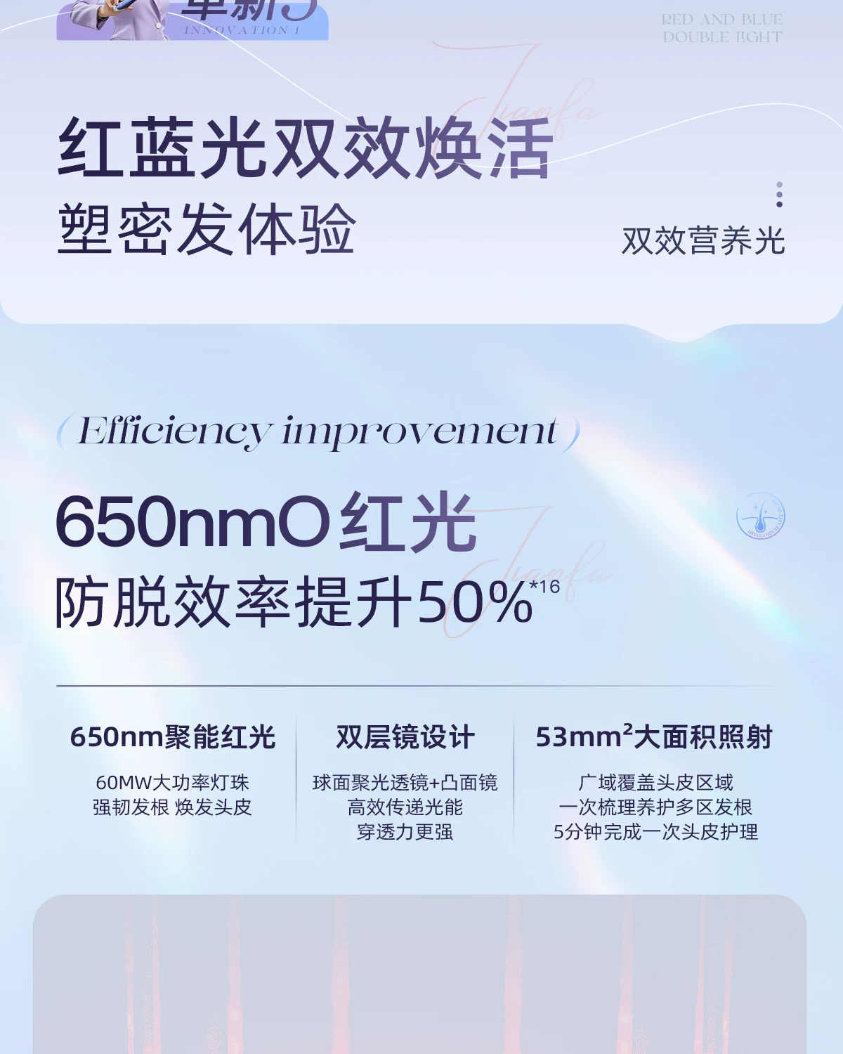 OG-5612 低温等离子健发梳 | 支持私模开发与品牌定制 | 双头梳齿随心切换,可贴牌代工 OG-5612 低温等离子健发梳 | 支持私模开发与品牌定制 | 双头梳齿随心切换,可贴牌代工
