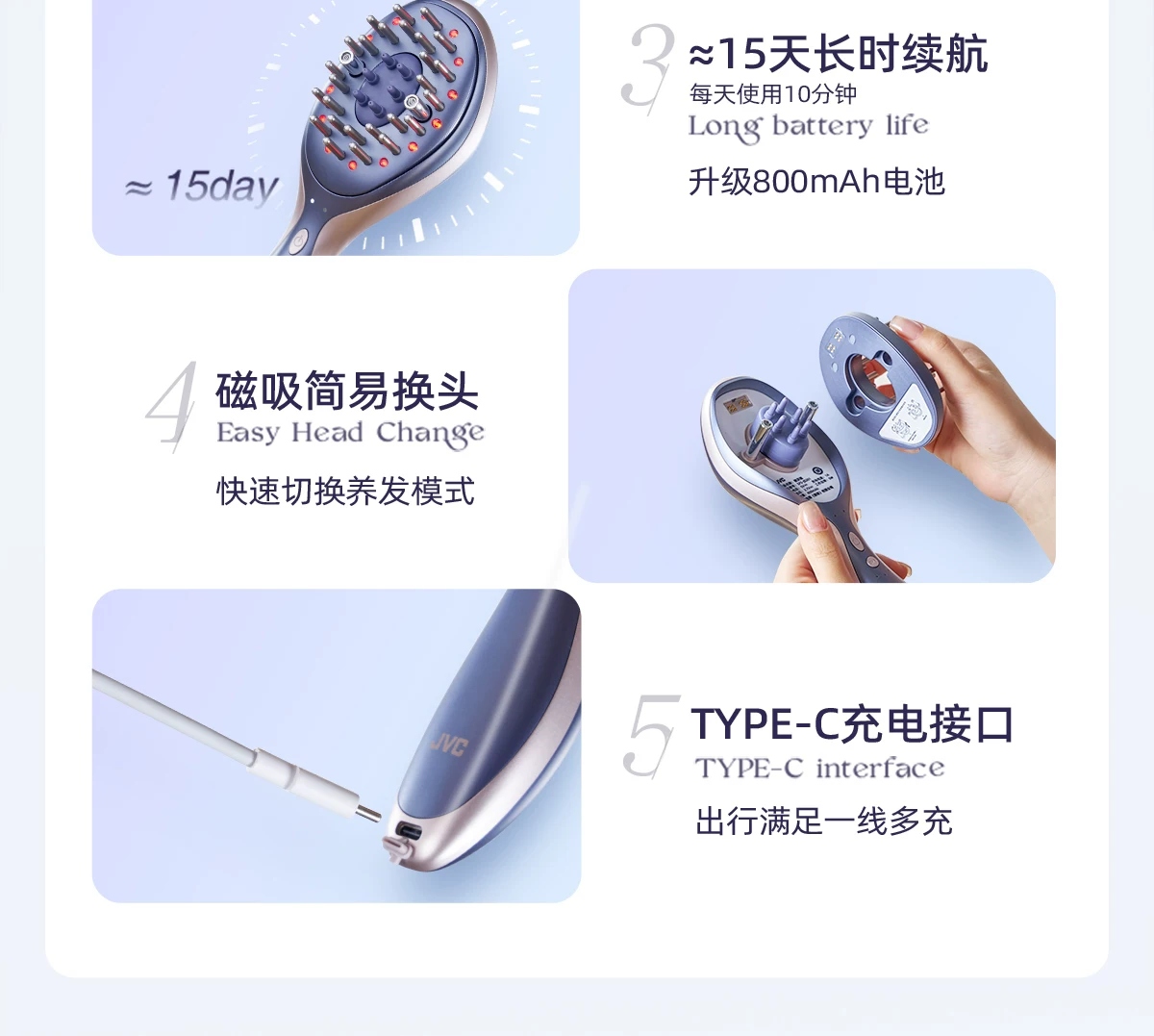 OG-5612 低温等离子健发梳 | 支持私模开发与品牌定制 | 双头梳齿随心切换,可贴牌代工 OG-5612 低温等离子健发梳 | 支持私模开发与品牌定制 | 双头梳齿随心切换,可贴牌代工
